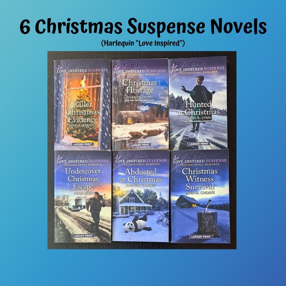 6 Love Inspired Suspense Christmas Inspirational Romance Book Novels