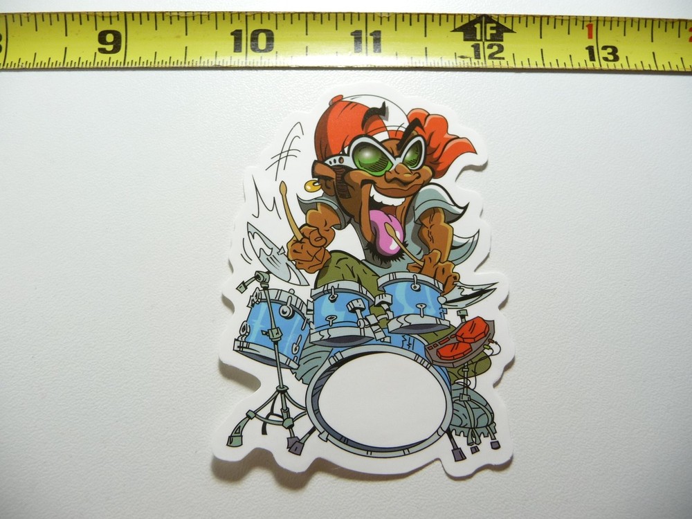 Happy Drummer Hip Hop Rap Music Street Style Decal Sticker