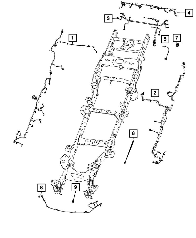 Genuine Mopar Chassis Wiring Left 68410901AD