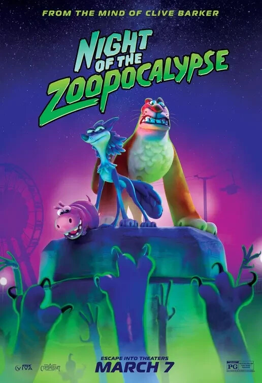 Night of the Zoopocalypse 2025 Movie Poster Wall Art No Frame