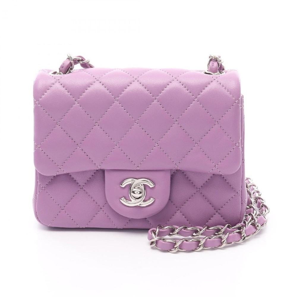 Chanel Mini Matelasse Lambskin Shoulder Bag in Black 184522