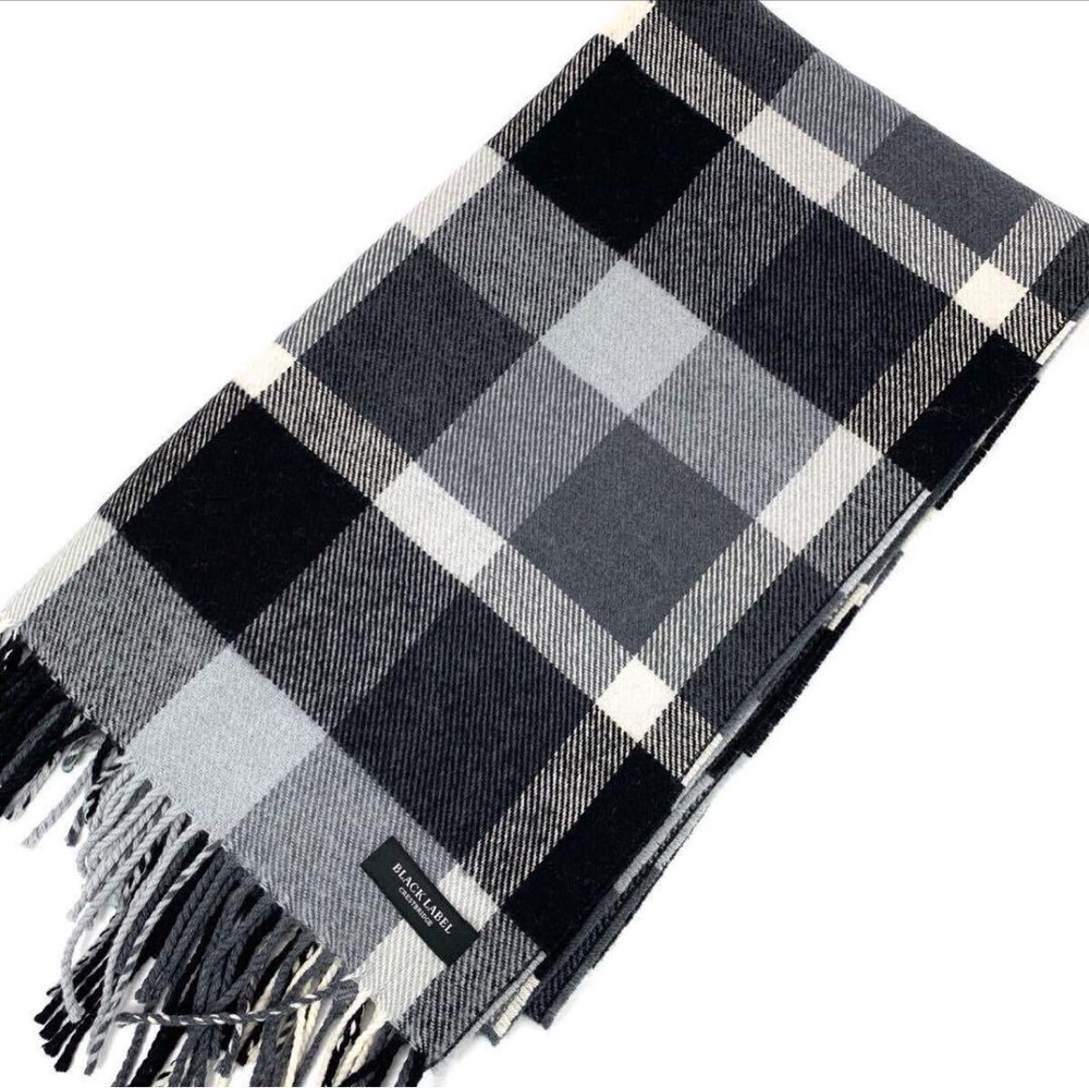 Burberry Black Label Check Scarf Dual Use, Waterproof, New
