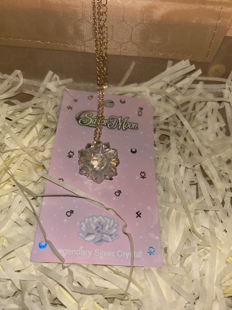 sailor moon silver crystal necklace vintage
