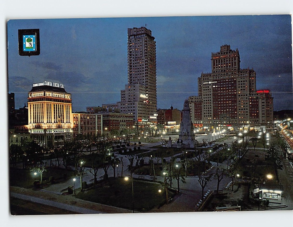 Postcard Plaza de España Madrid Spain