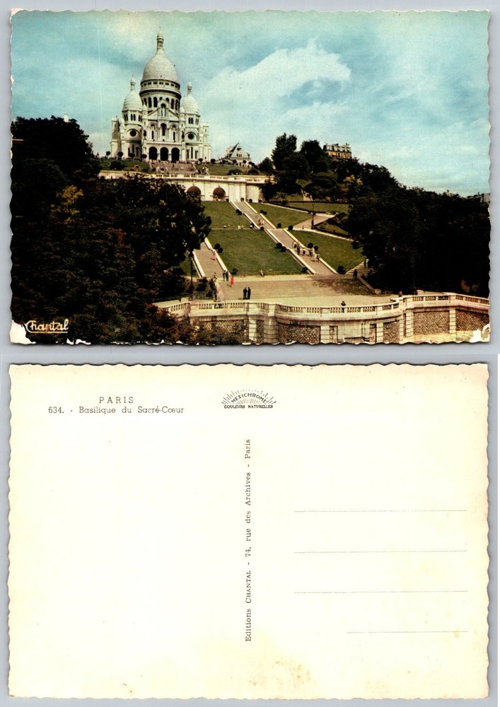 Vintage Paris Sacré-Cœur Basilica Postcard Montmartre France Mexichrome