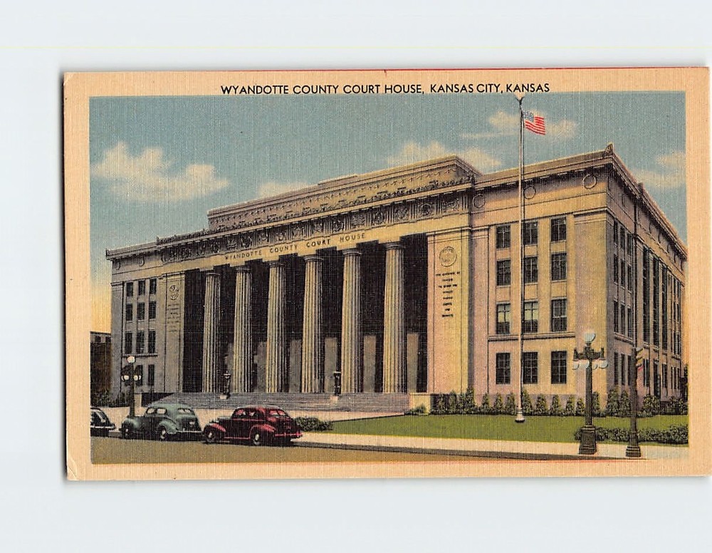 Postcard Wyandotte County Court House Kansas City Kansas USA