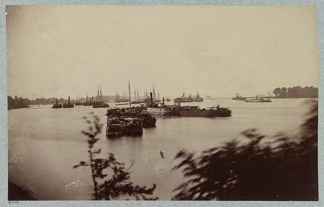 Photo:James River Deep Bottom Virginia 1860s Army Transports Civil War