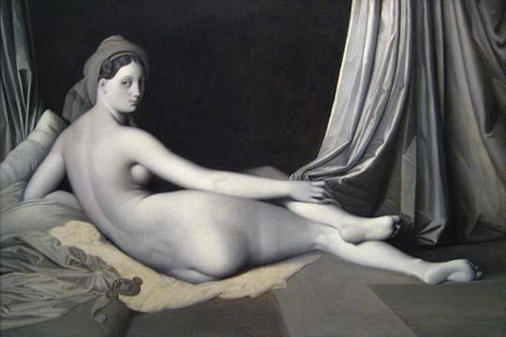 Odalisque in Grisaille by Jean-Auguste-Domenique Ingres - Art Print