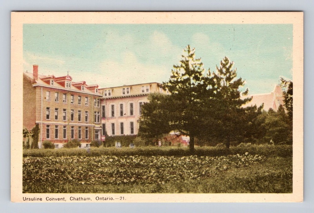 Chatham Ontario- Canada, Ursuline Convent, Antique, Vintage Souvenir Postcard