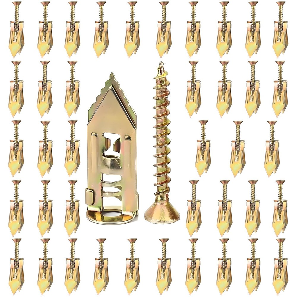 80 Pcs Heavy-Duty Metal Expansion Bolts for Drywall - No Drill Needed - Stronger Upgrade Anchors