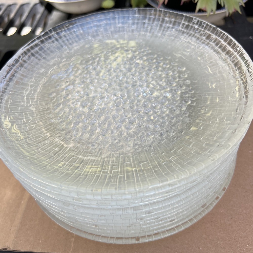 Littala Ultima Thule Round  7.5” Plate Set Of 12  By Wirkala Tapio  Minty