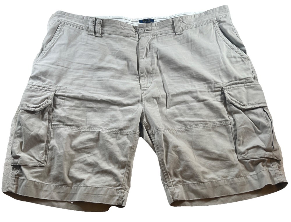 Polo Ralph Lauren Stone Color Cargo Shorts Polo Classic Chino Mens Size 48 Great