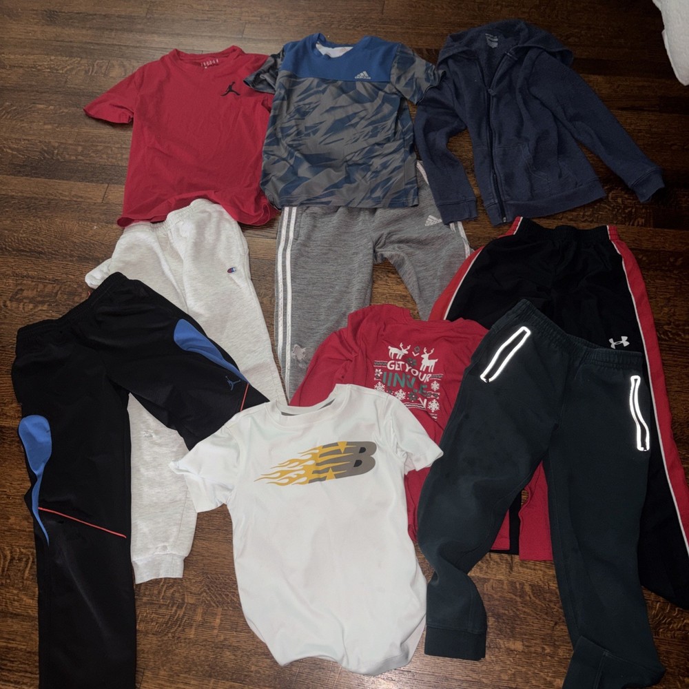 Lot Of 10 Boys Youth Tees And Sweatpants Boys Clothes (10-12) Sports Nike Adidas