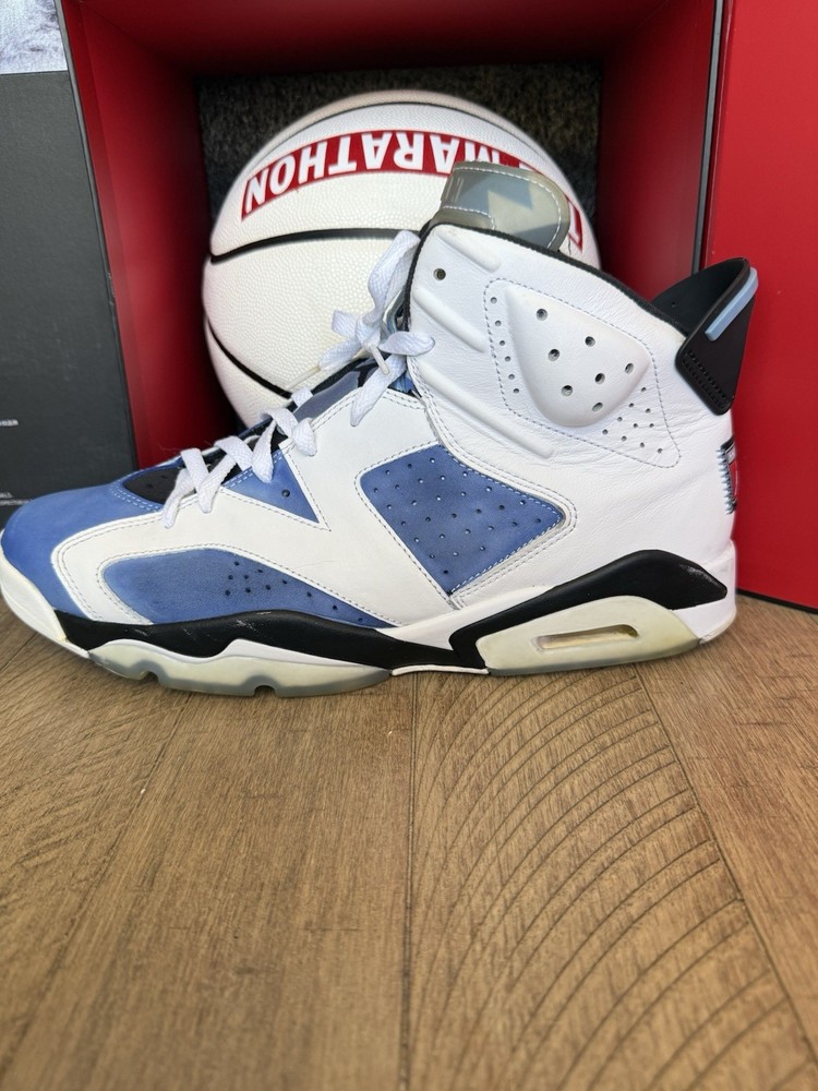 Jordan 6 Retro UNC White Size 13 Mens Used Without Box