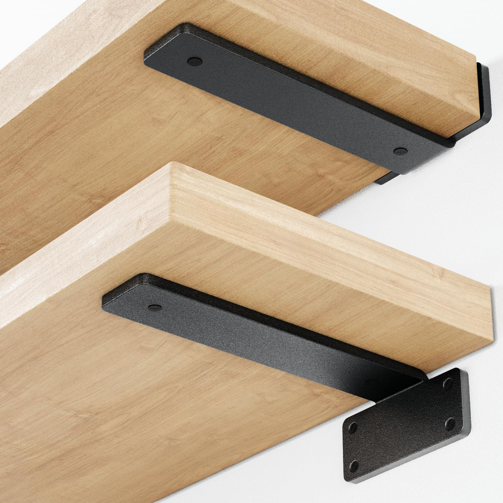 6-Pack Heavy Duty 6-Inch Floating Shelf Brackets - 1/4