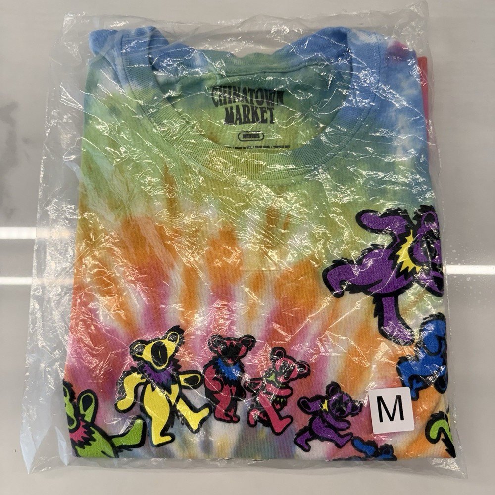 Chinatown Market x Grateful Dead Dancing Bears Spiral Tie Dye Shirt M