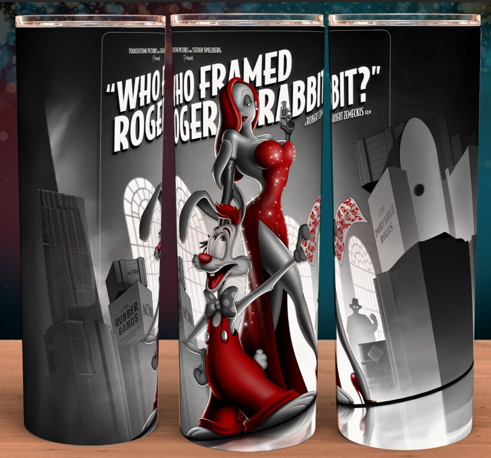 Roger Rabbit and Jessica Rabbit Cup Mug Tumbler 20oz