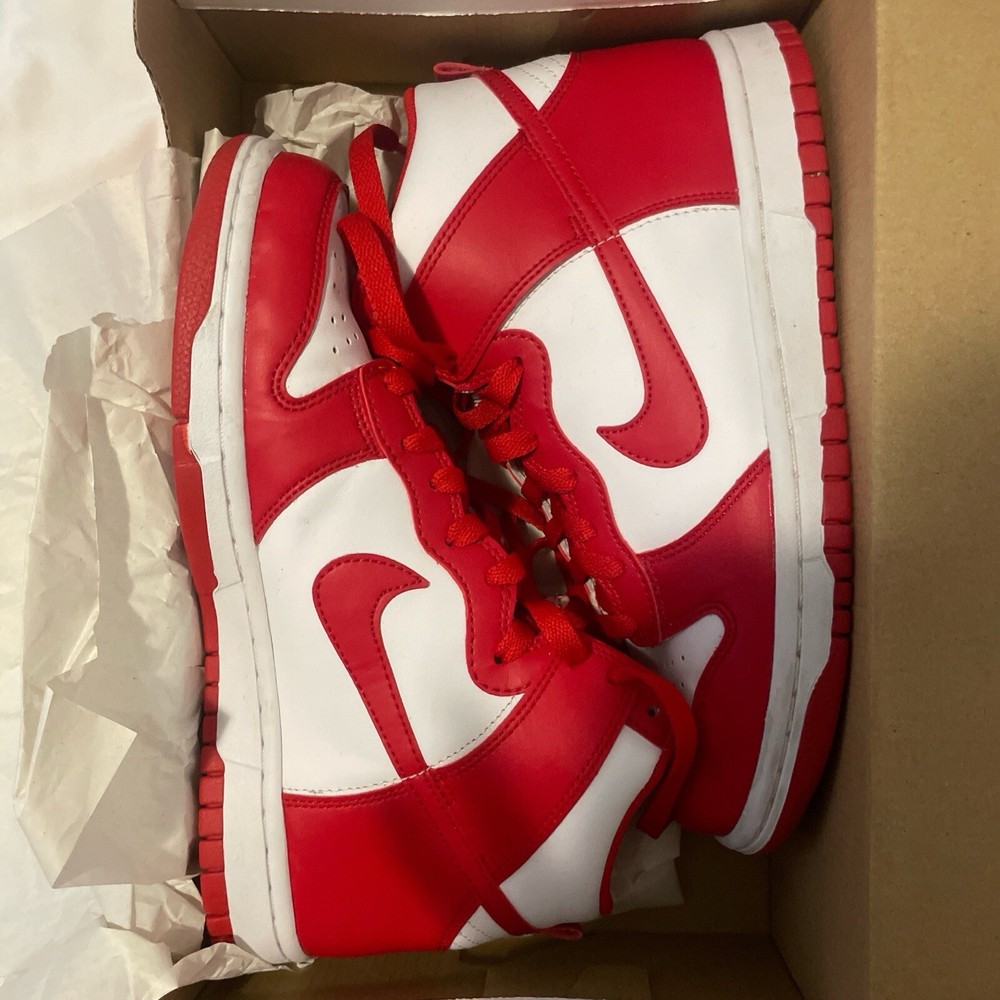 Size 7 - Nike Dunk High Championship Red