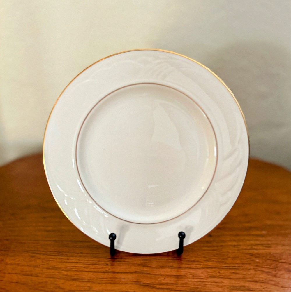 NWT Lenox Golden Sand Dune Salad Plate - Fine China - Ivory With Gold Trim