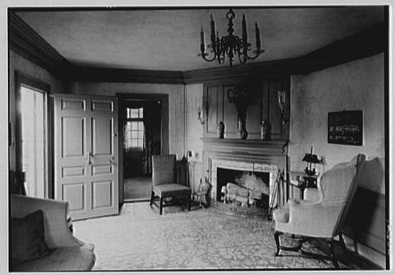 Connecticut. Guest house living room, Mr. A.O. Knudsen, residence in Old Lyme,
