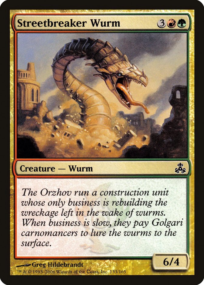 MTG Magic the Gathering Streetbreaker Wurm (133/165) Guildpact MP