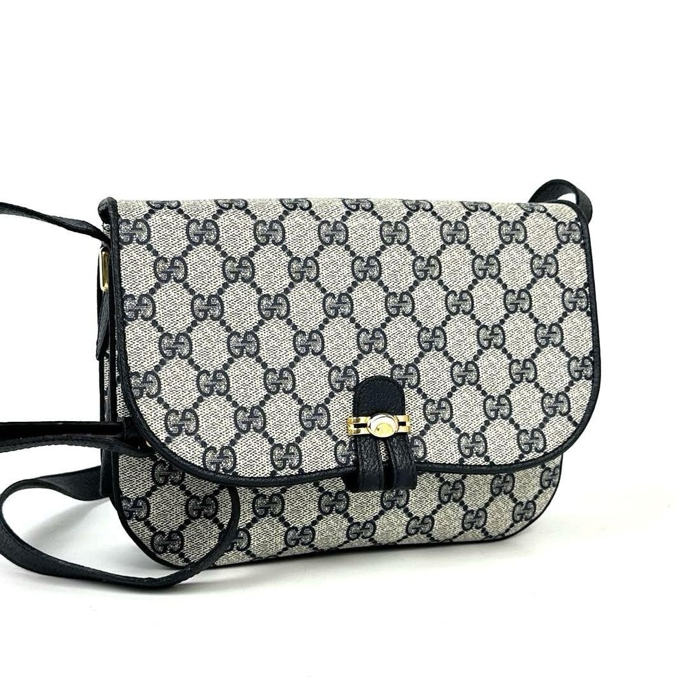 GUCCI Authentic Navy PVC Shoulder Bag Style G0702297