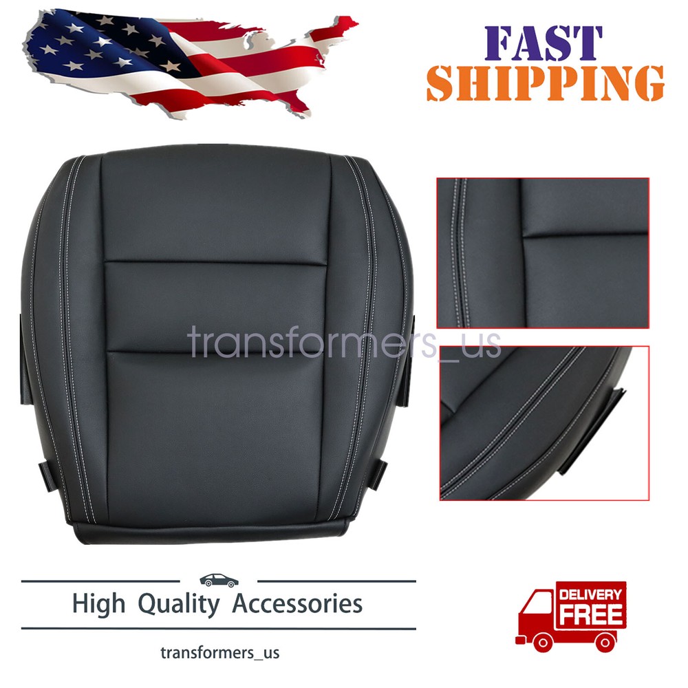 For 2011-2018 Dodge Durango Passenger Side Bottom Leather Seat Cover Black