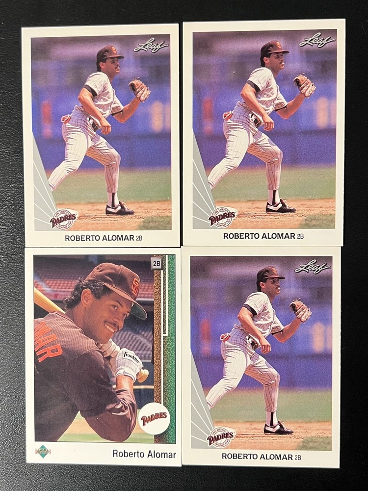 Lot of 4 Roberto ALOMAR ~ 1989 Upper Deck & 1990 Upper Deck (3) San Diego Padres