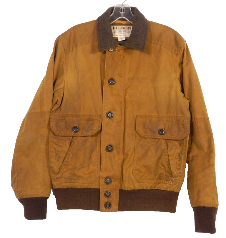 Filson Lightweight Ranger Bomber Jacket Tobacco Cover Cloth Size XS