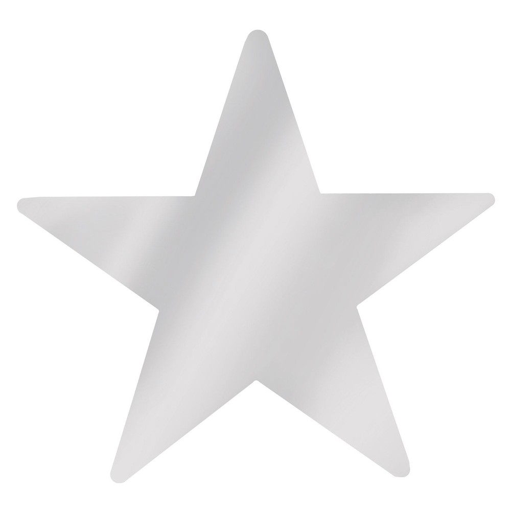 Beistle Silver Metallic Star Cutouts - General Occasion | Party Supply