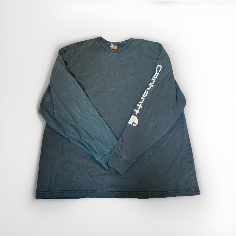 Carhartt K126 Long Sleeve Working Men's T-Shirt - Black, Size XL