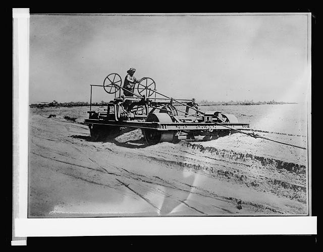 Leveling ground by steam. Peru,South America,Agriculture,Farm Life,c1920