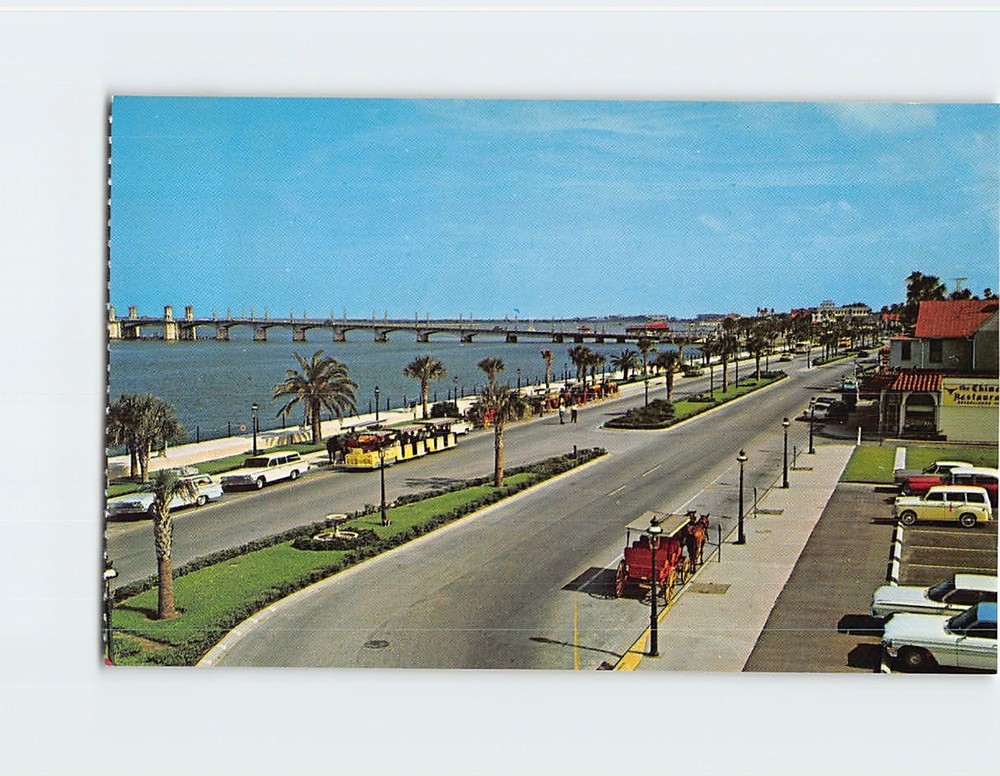 Postcard Matanzas Bay Front Bridge of Lions Saint St. Augustine Florida USA