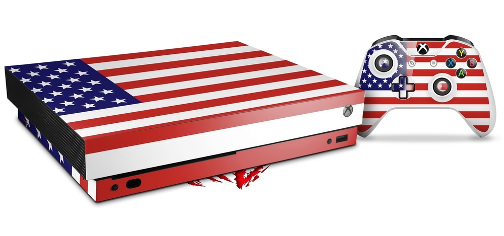 Skin Set for XBOX One X USA American Flag 01