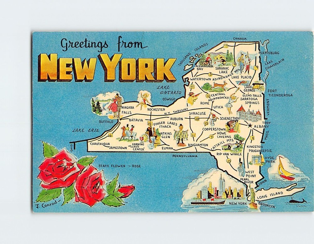 Postcard Greetings from New York USA