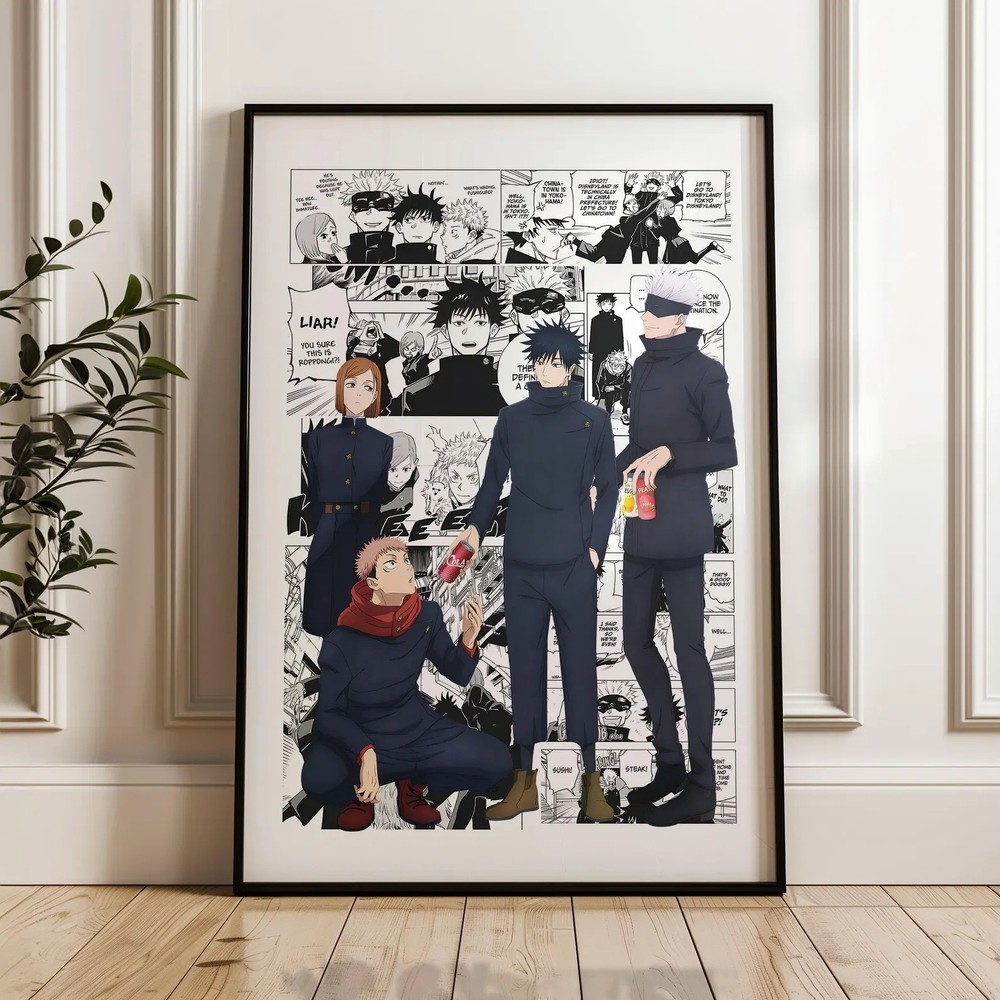 Jujutsu Kaisen Poster Curated Manga Panels Anime Lovers Wall Art All Sizes