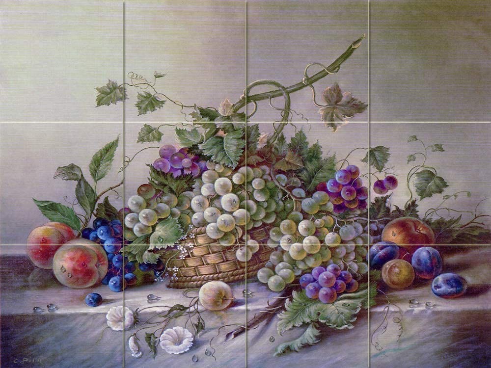 Tile Mural Fruits Bouquet by Corrado Pila - Art Kitchen Bathroom Shower Wall ...