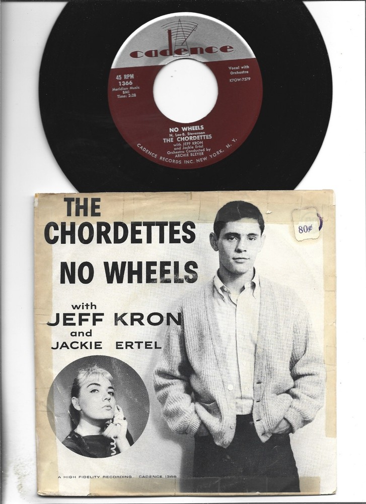 Teen Rocker 45 W/Pic Sleeve-Chordettes &Jeff Korn &Jackie Ertel-No Wheels -Hear