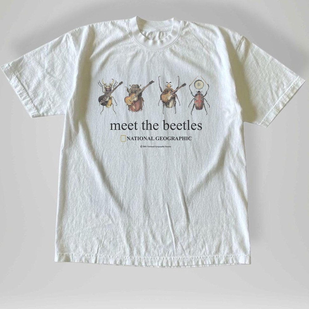 Vintage National Geographic MEET THE BEETLES T-Shirt