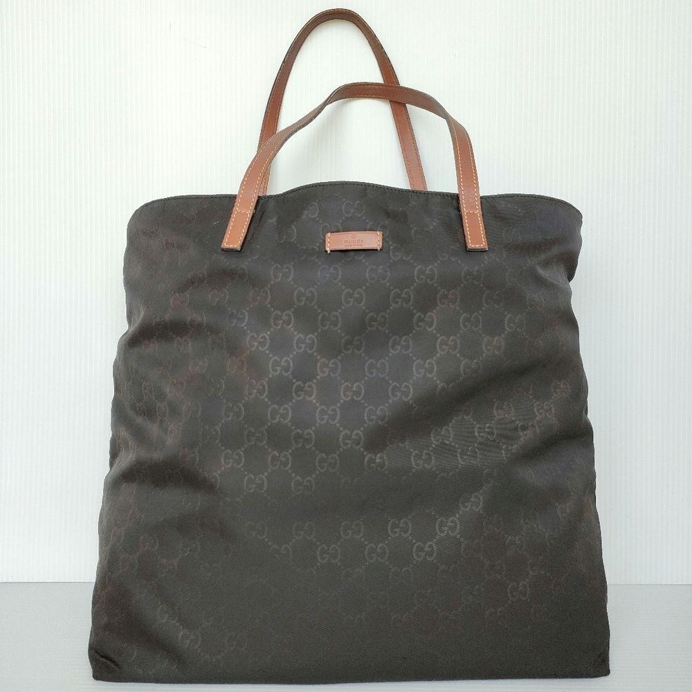 GUCCI GG Canvas Black Tote Bag Authentic G06243469