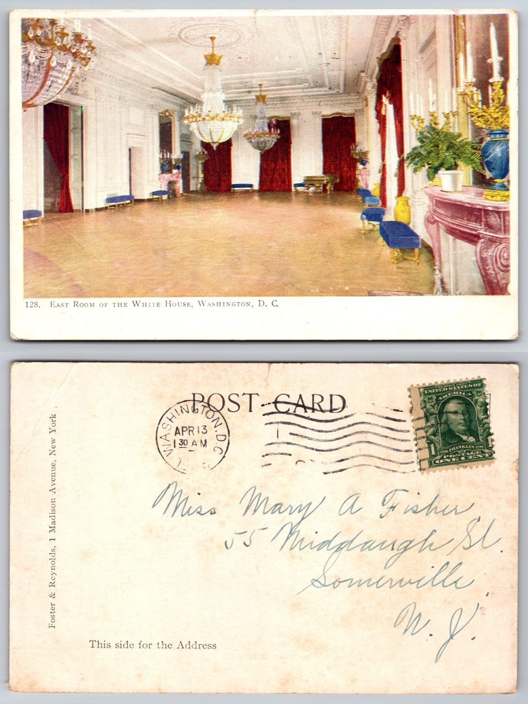 East Room White House Washington DC Postcard