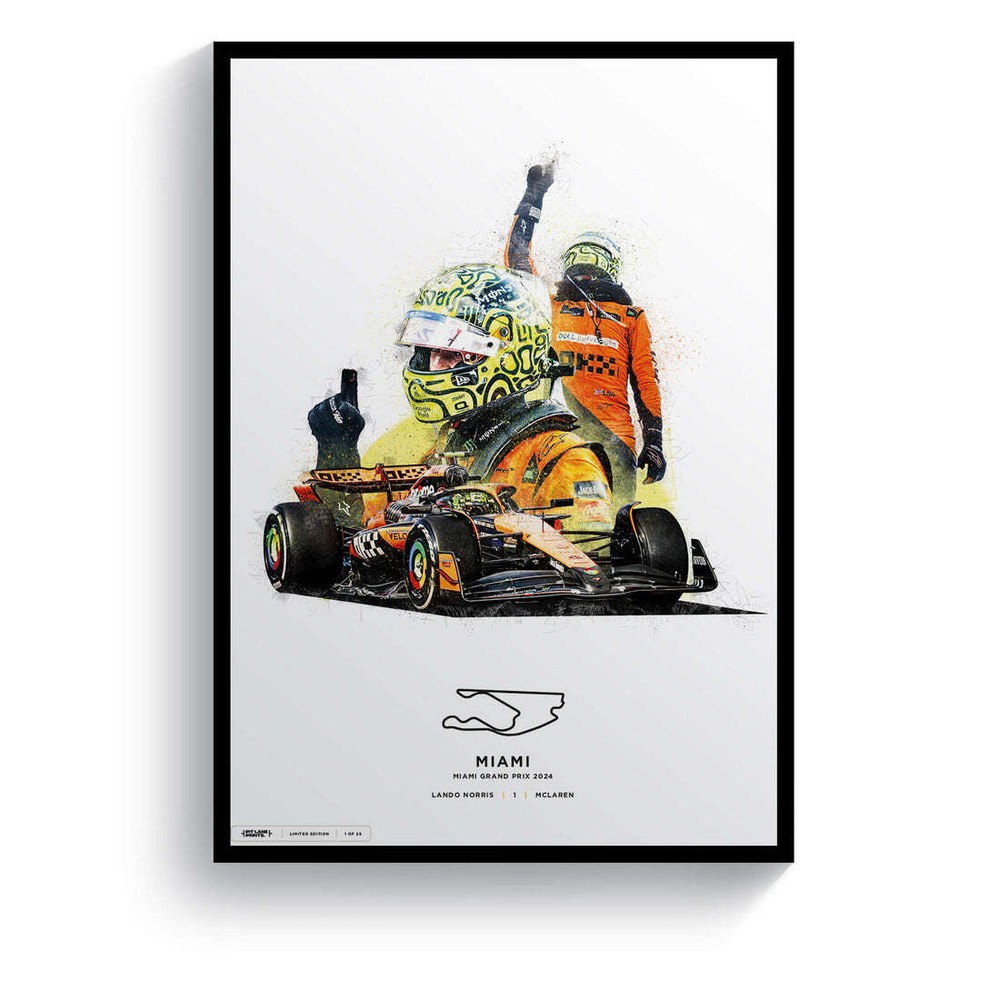 New  Lando Norris Miami Gp 2024 - Formula 1 Poster Trendy Wall Art (NO FRAME)