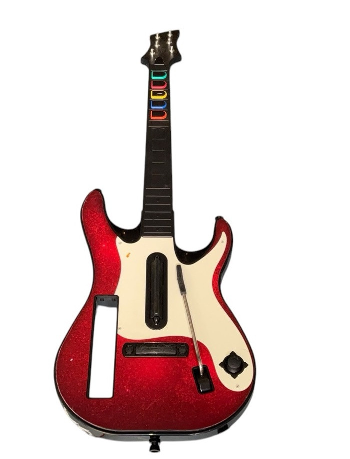 Untested Guitar Hero 5 Wireless Controller 95911.805 Red White Starburst For Wii