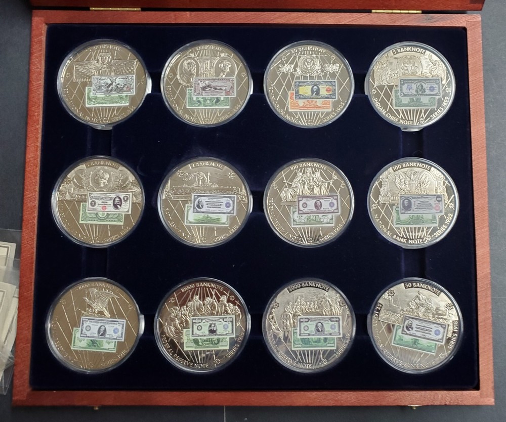 US Banknote Medallion Collection - American Mint -  12Pcs.