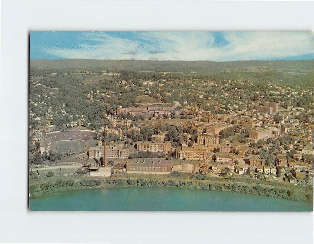 Postcard Aerial View Morgantown West Virginia USA