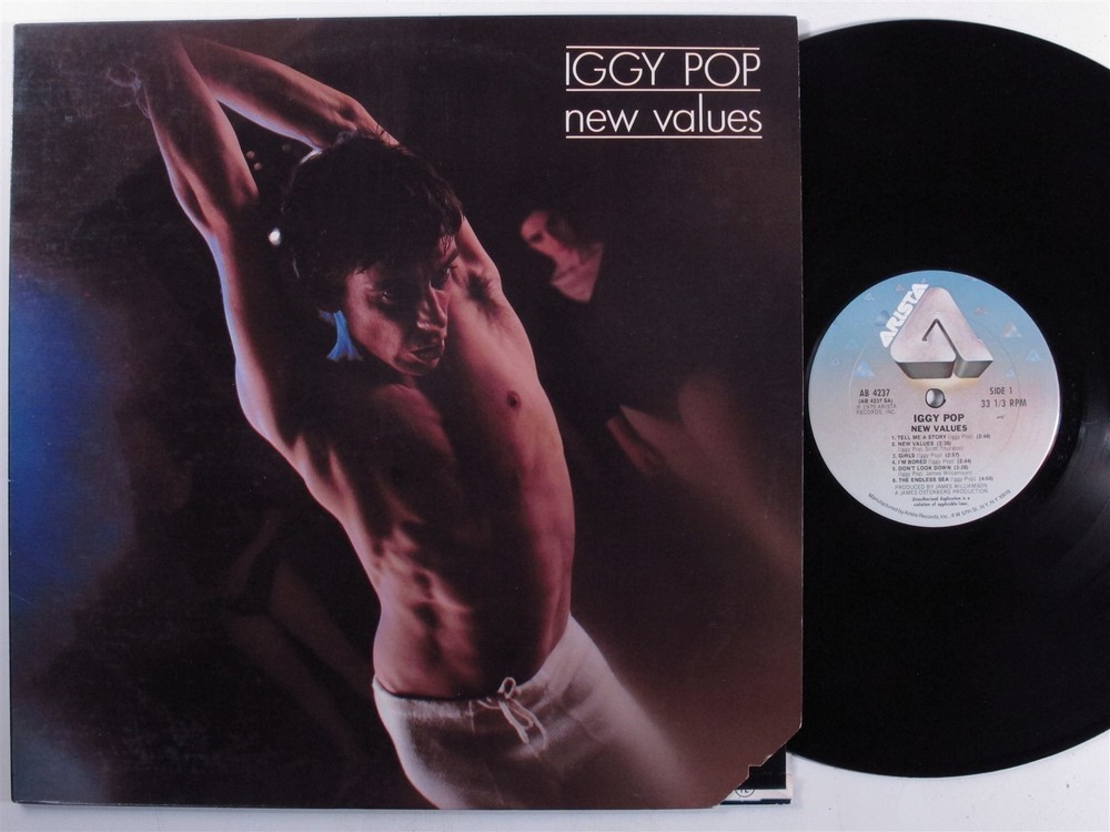 IGGY POP New Values ARISTA LP VG+ f
