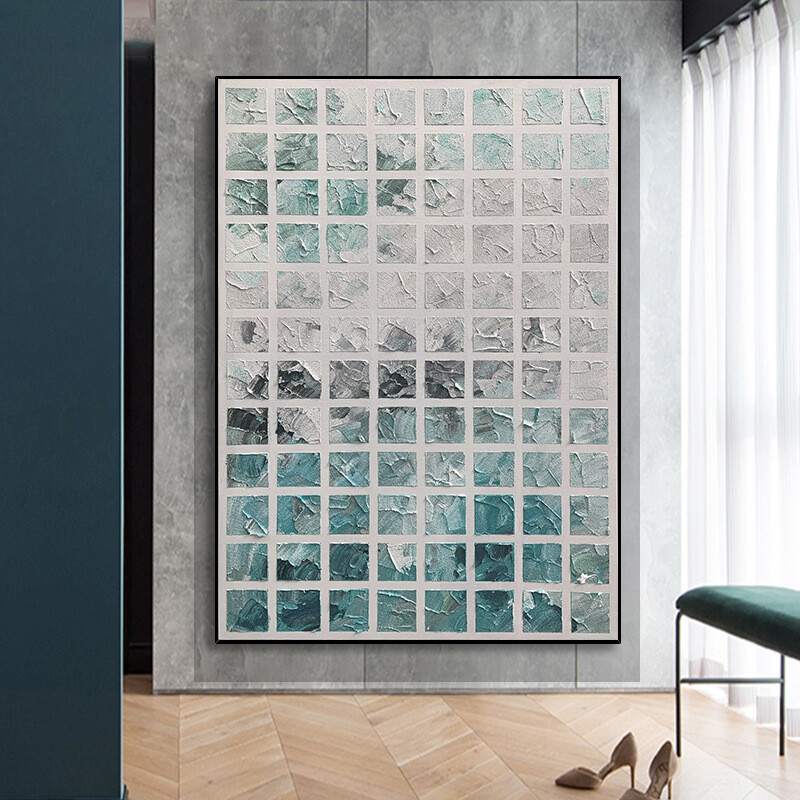 Hand-painted Oil Painting Modern Living Room Sofa Background Wall Decorative