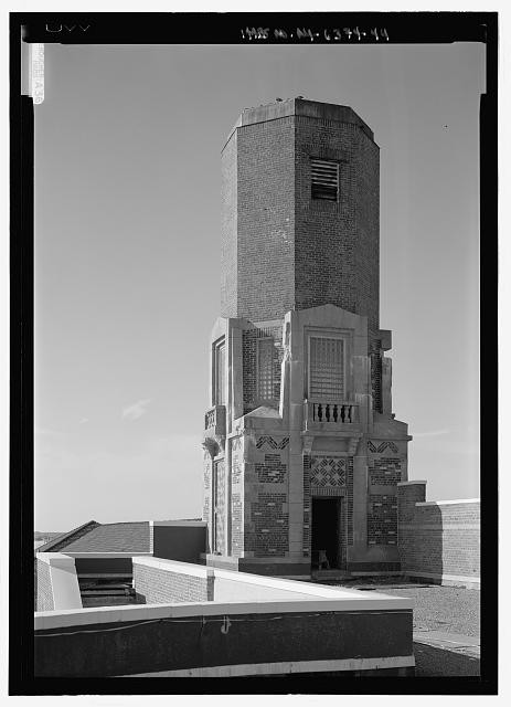 44. Perspective view of the west tower looking from the east - Jacob Riis Park,