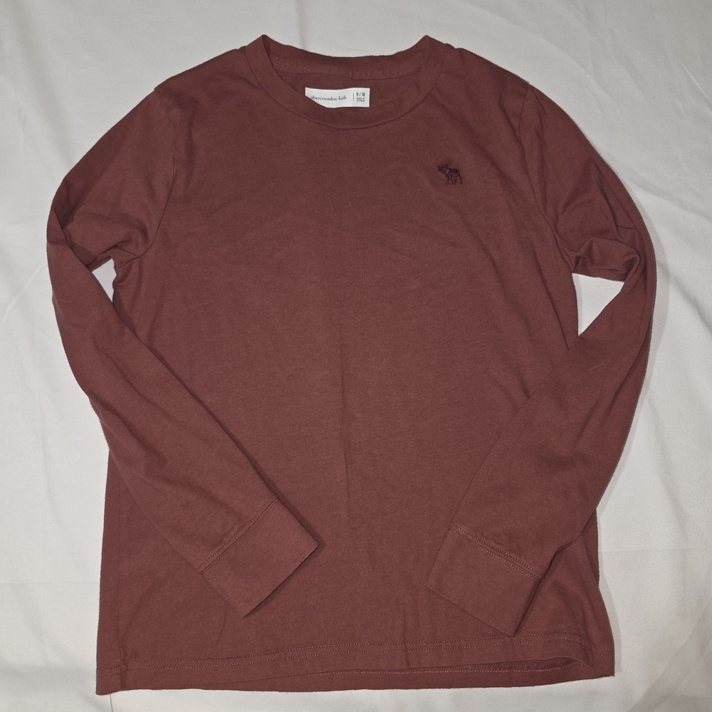 Abercrombie & Fitch Kids Long Sleeve Shirt Maroon Size 9/10 Youth