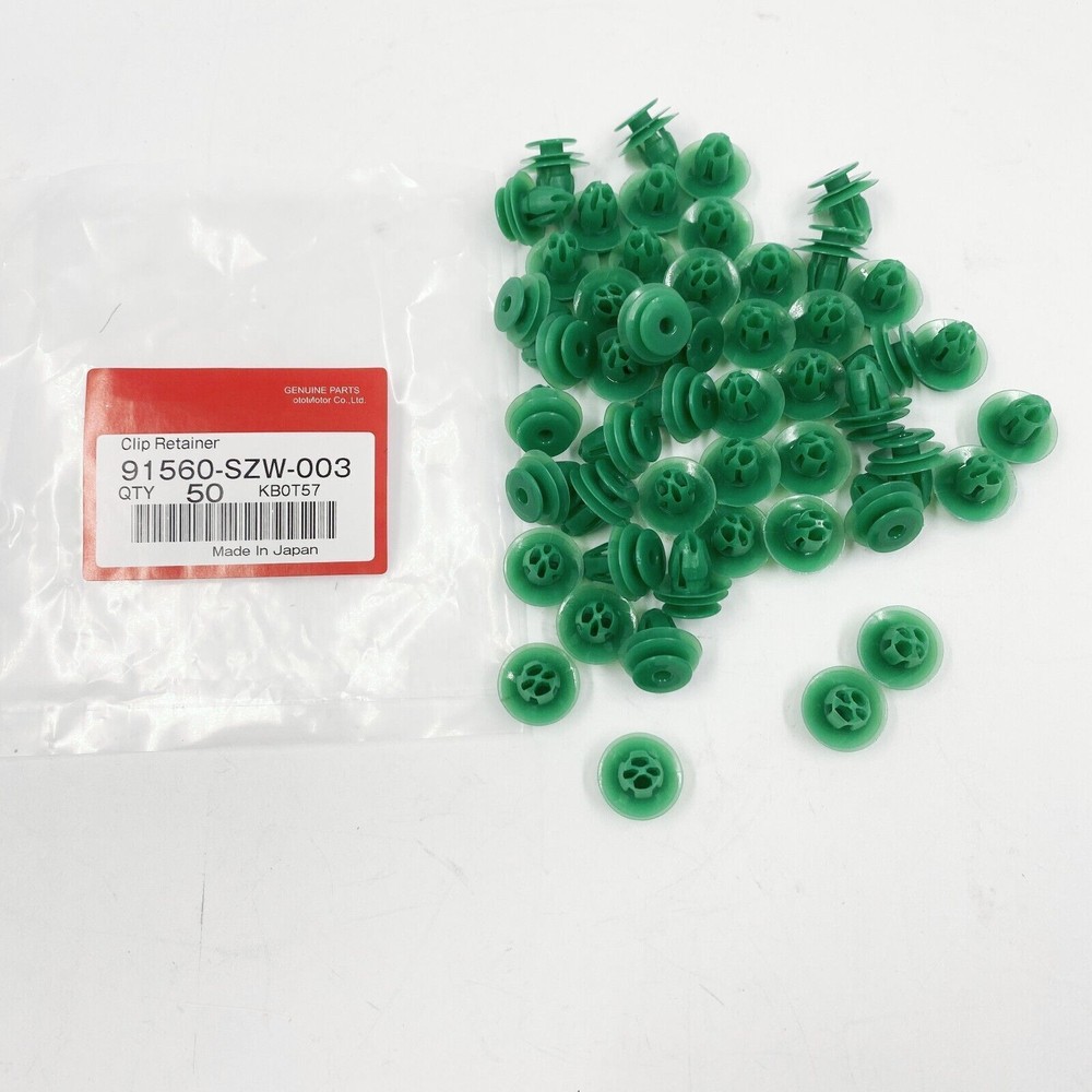 50 Nylon Door Panel Trim Retainer Clips 91560-SZW-003 Compatible with Honda Civic